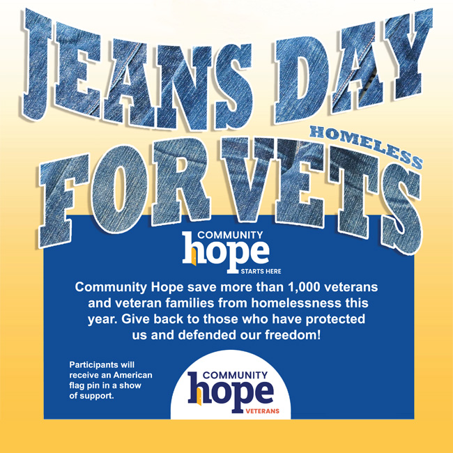 Jeans Day for Homeless Veterans