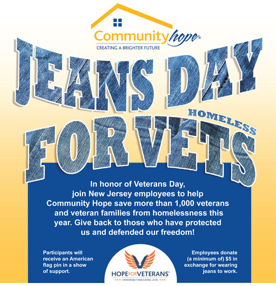 Jeans Day for Homeless Veterans